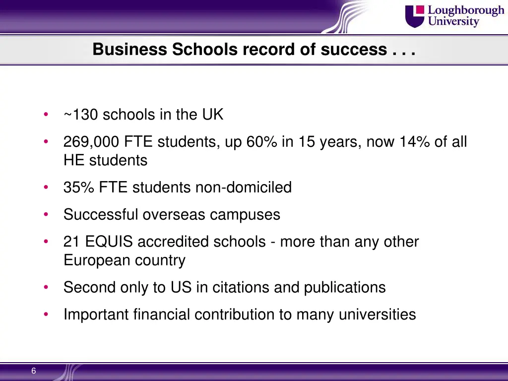 business schools record of success