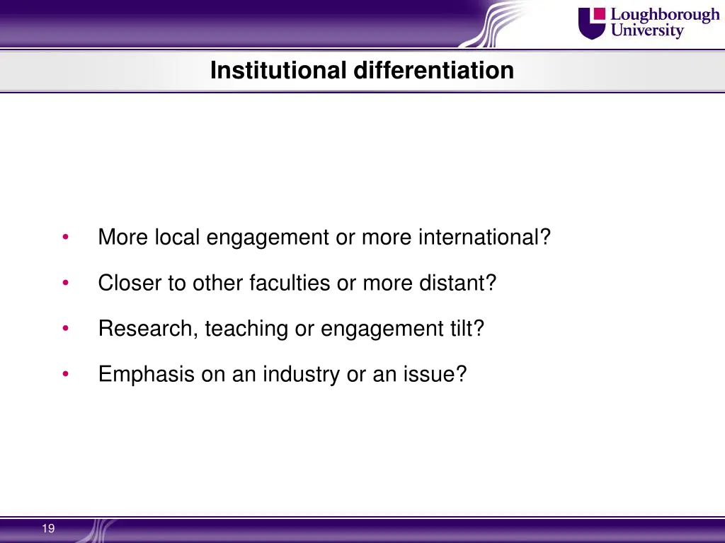 institutional differentiation