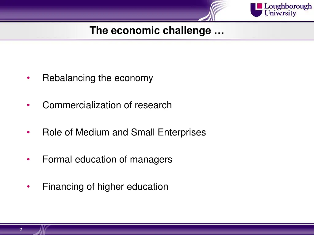 the economic challenge