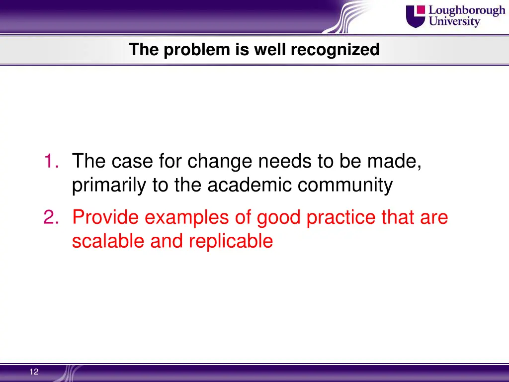 the problem is well recognized 1
