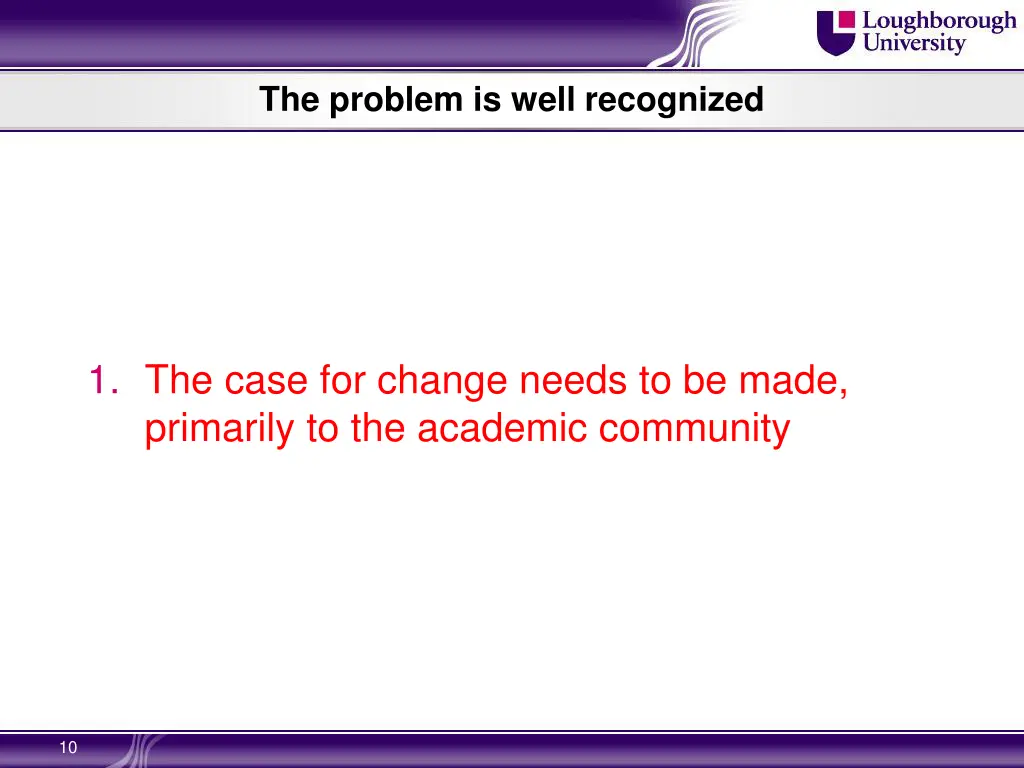 the problem is well recognized