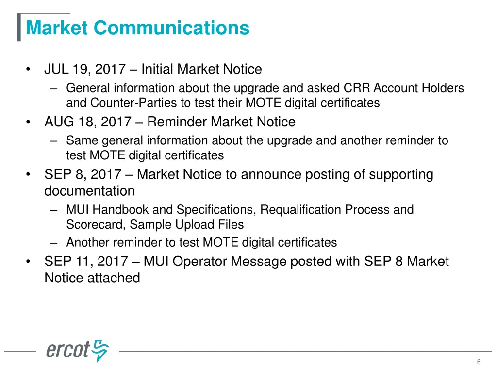 market communications
