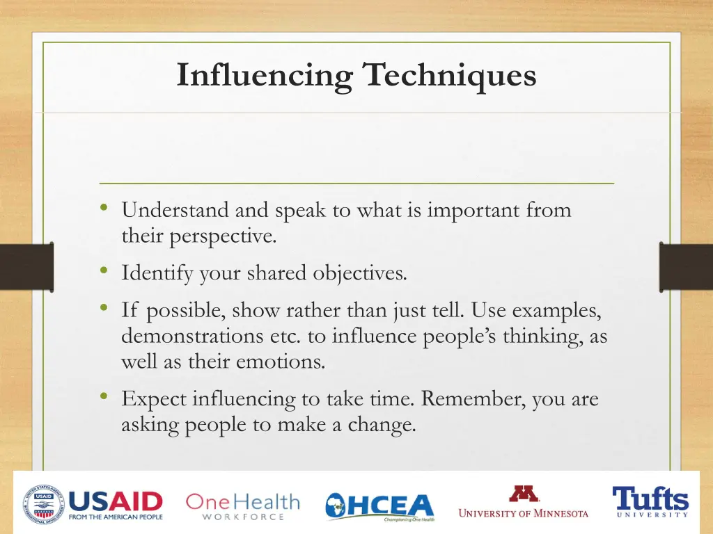 influencing techniques