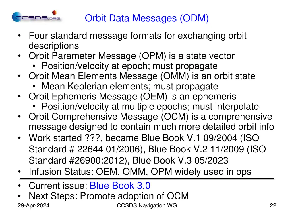 orbit data messages odm