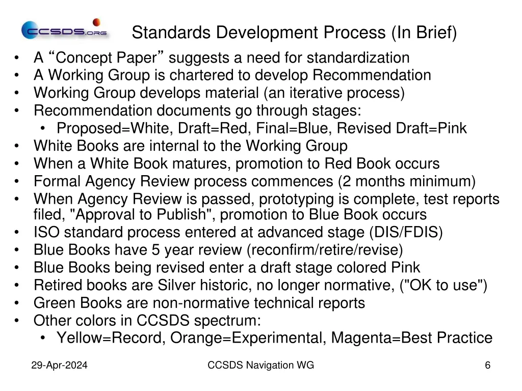 standards development process in brief a concept