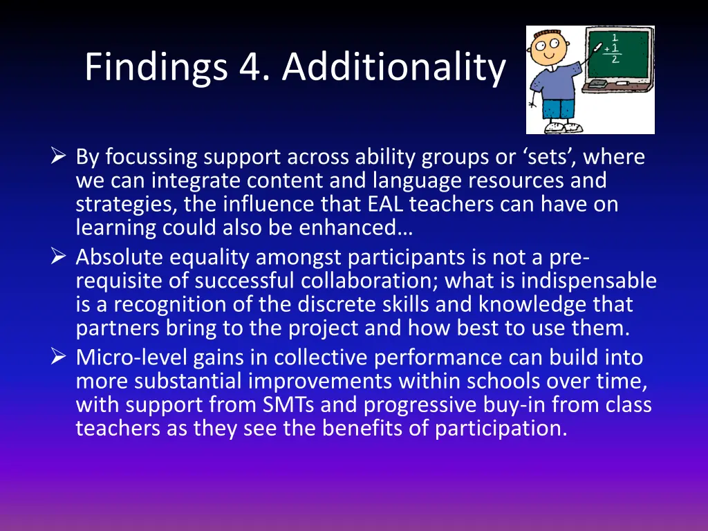 findings 4 additionality