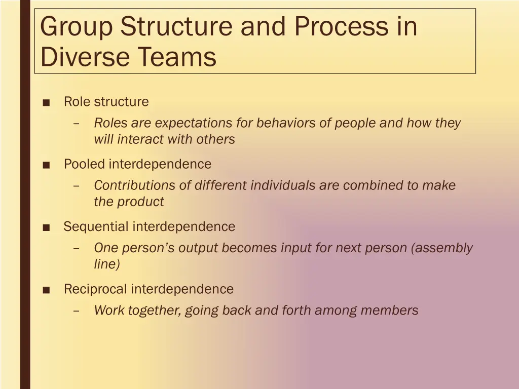 group structure and process in diverse teams