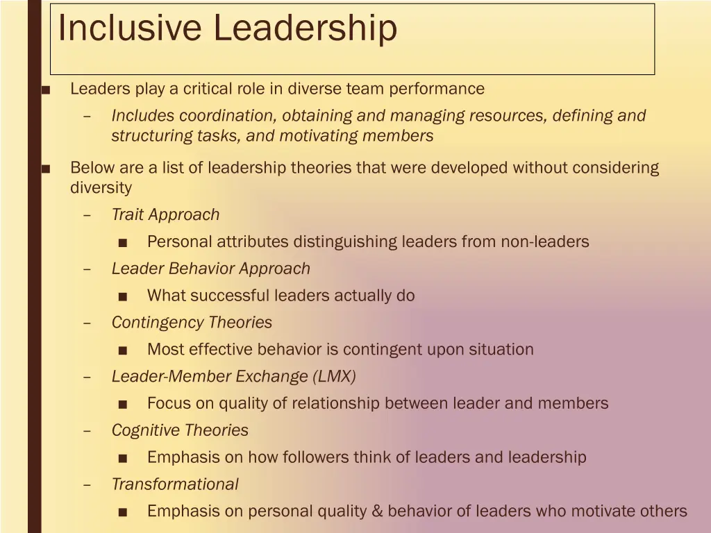 inclusive leadership