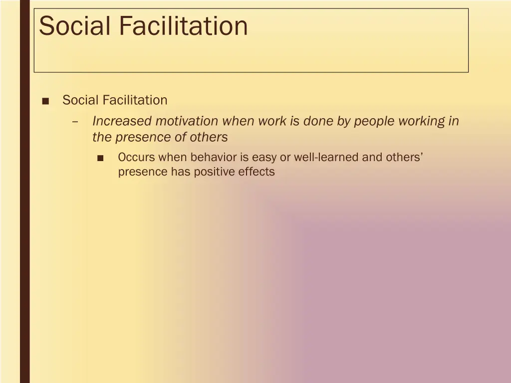 social facilitation