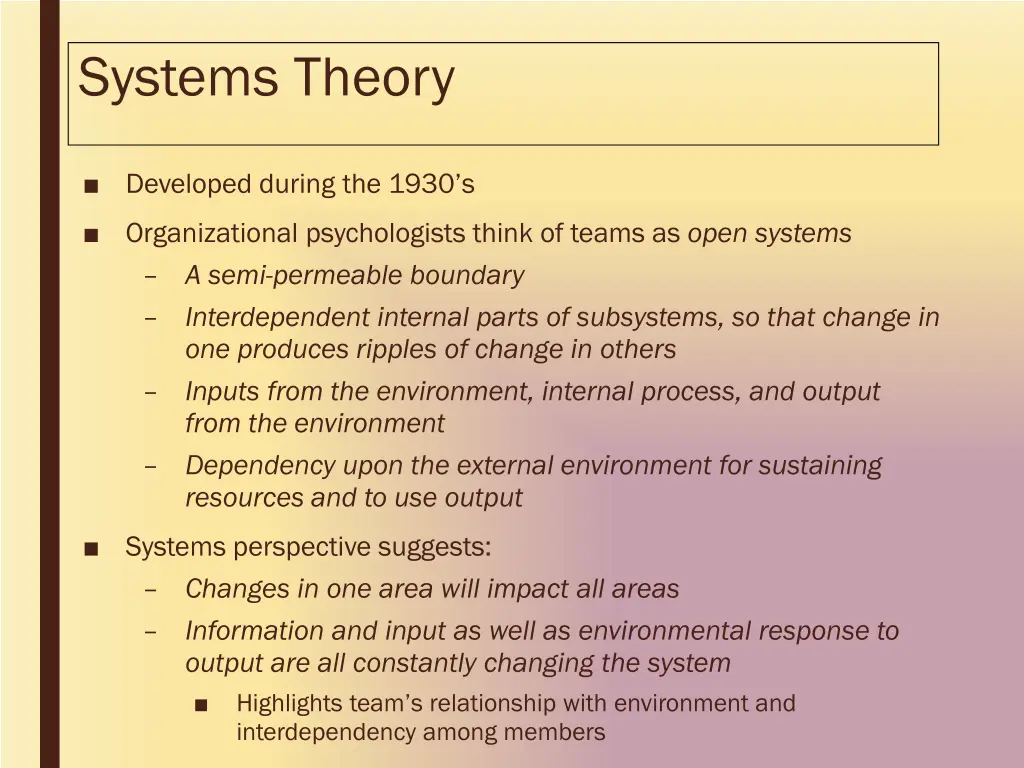 systems theory