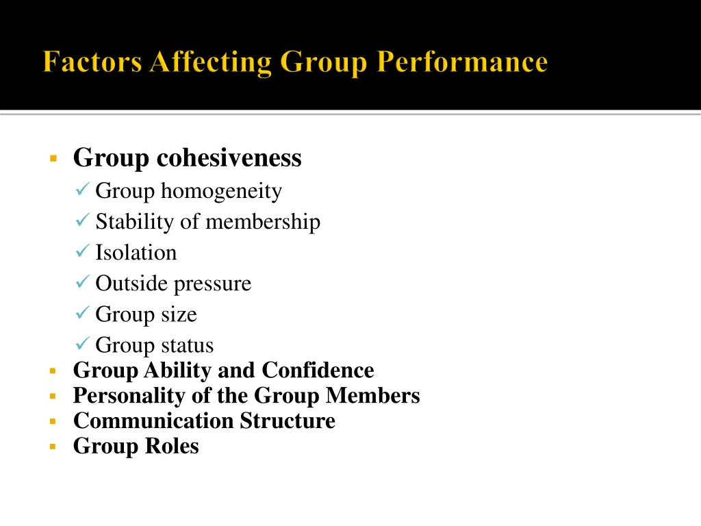 group cohesiveness group homogeneity stability