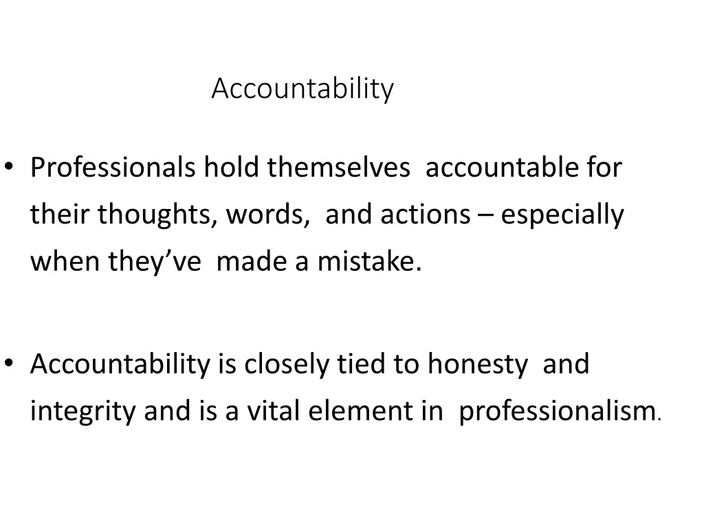 accountability