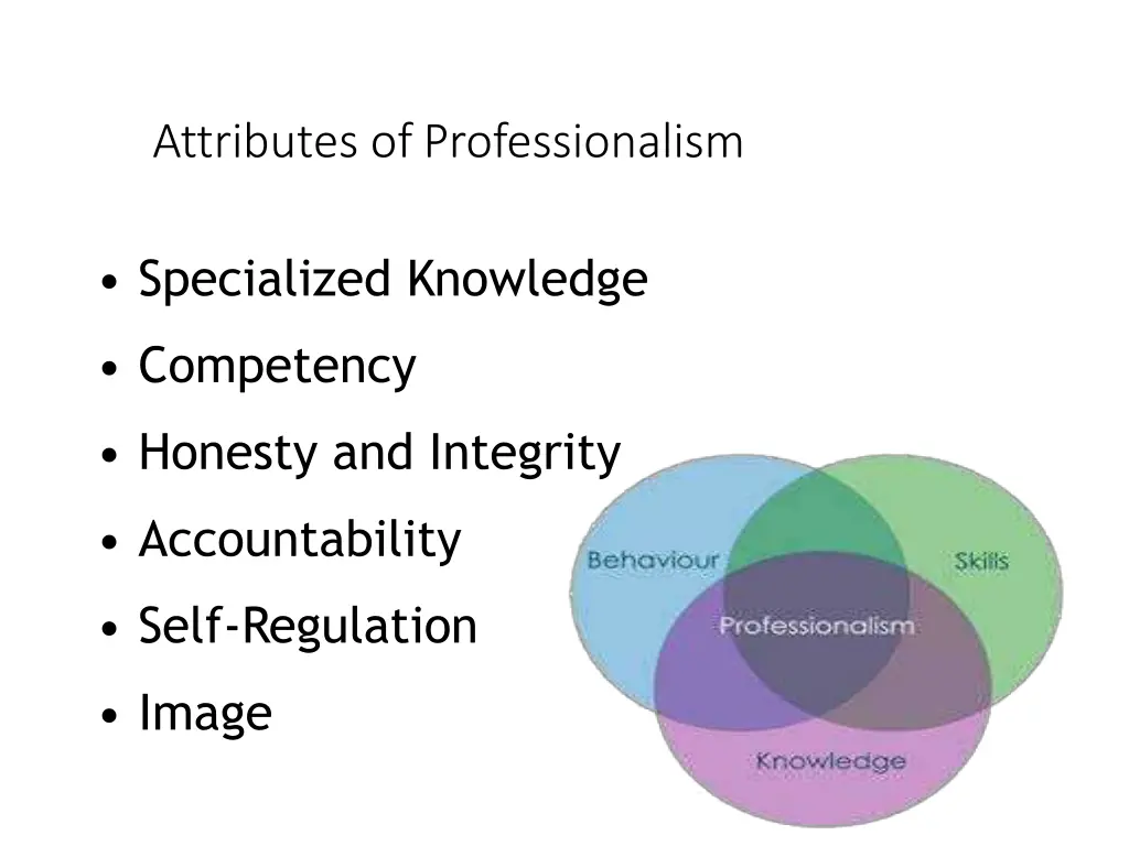 attributes ofprofessionalism
