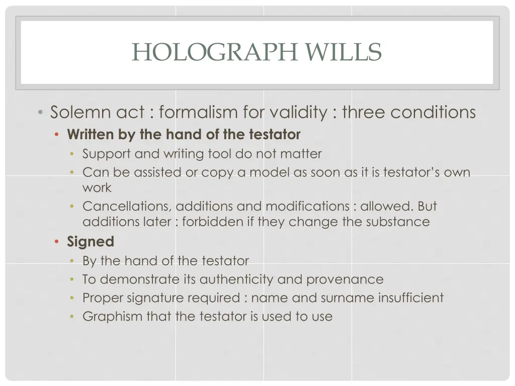 holograph wills