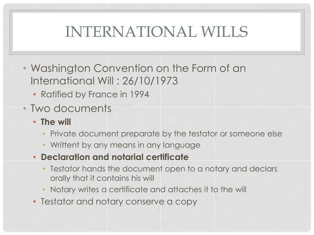 international wills