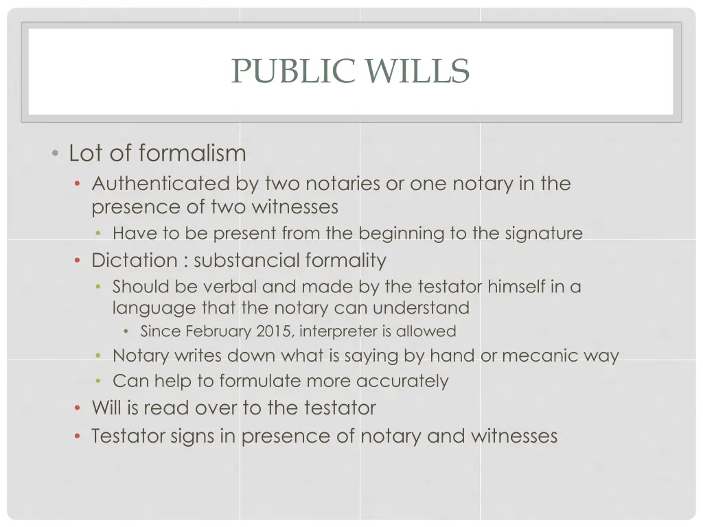 public wills