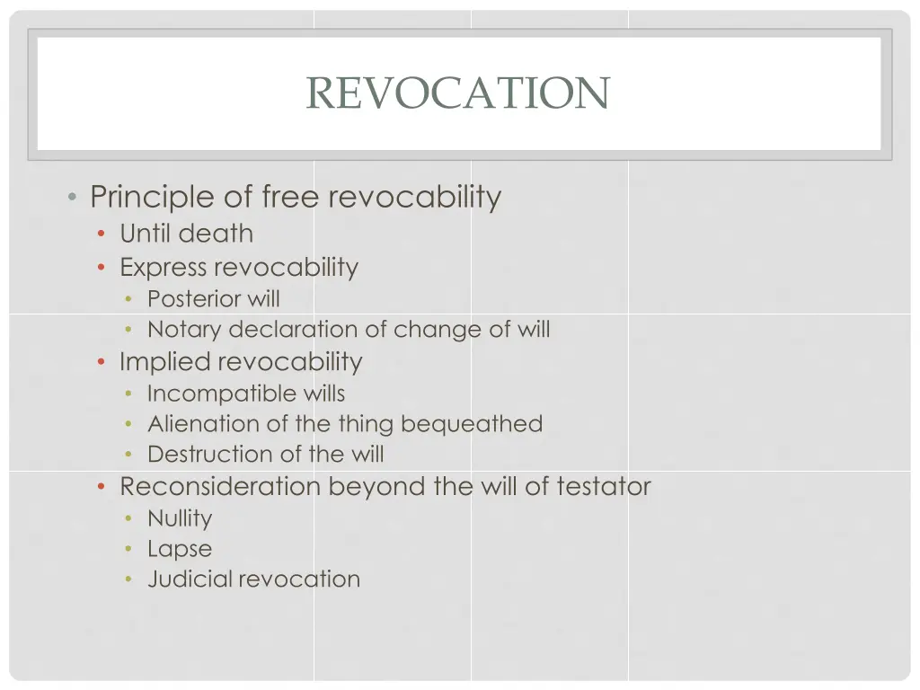 revocation
