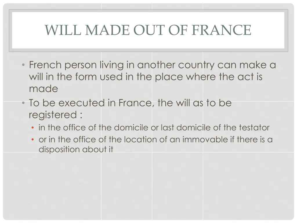 will made out of france