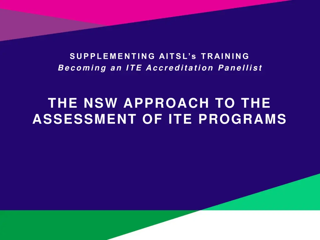 supplementing aitsl s training becoming