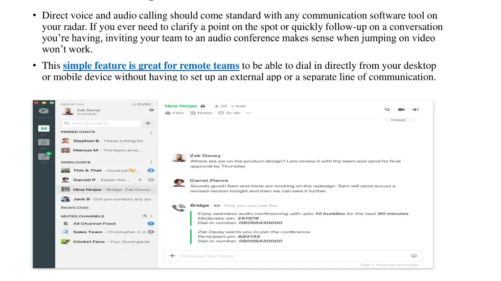 4 audio conferencing