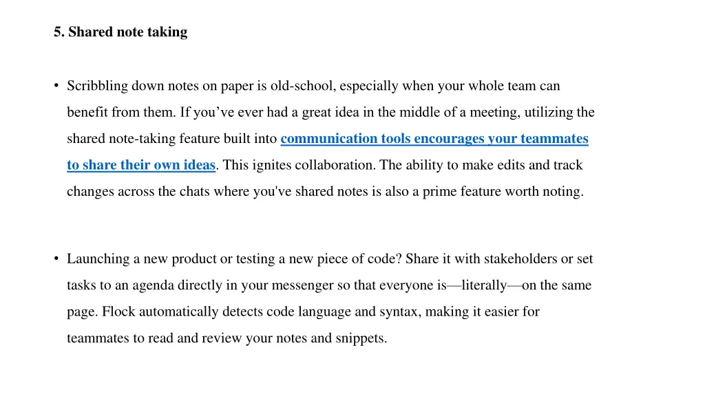 5 shared note taking