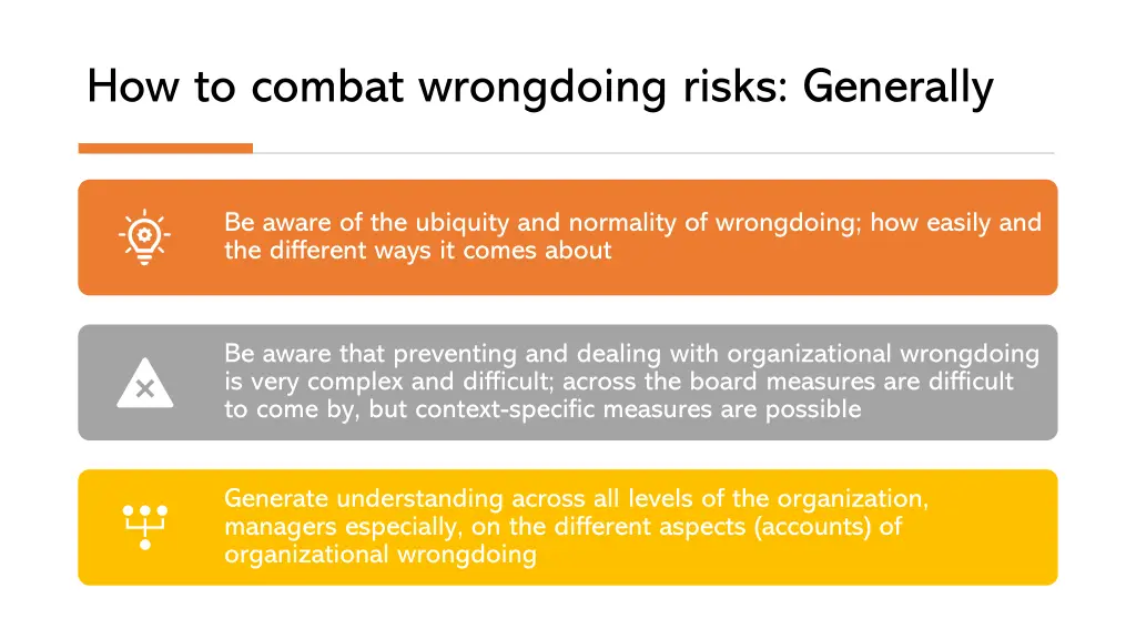 how to combat wrongdoing risks generally