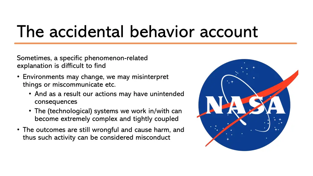 the accidental behavior account