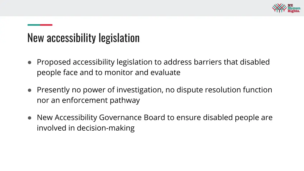 new accessibility legislation