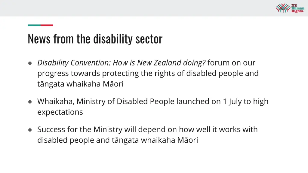 news from the disability sector