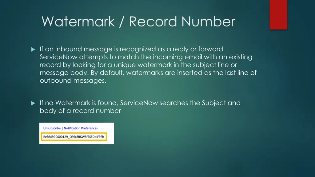 watermark record number