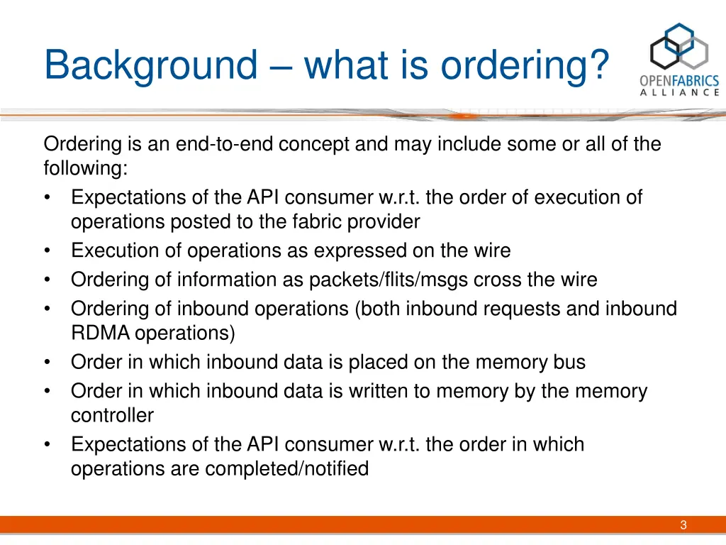 background what is ordering