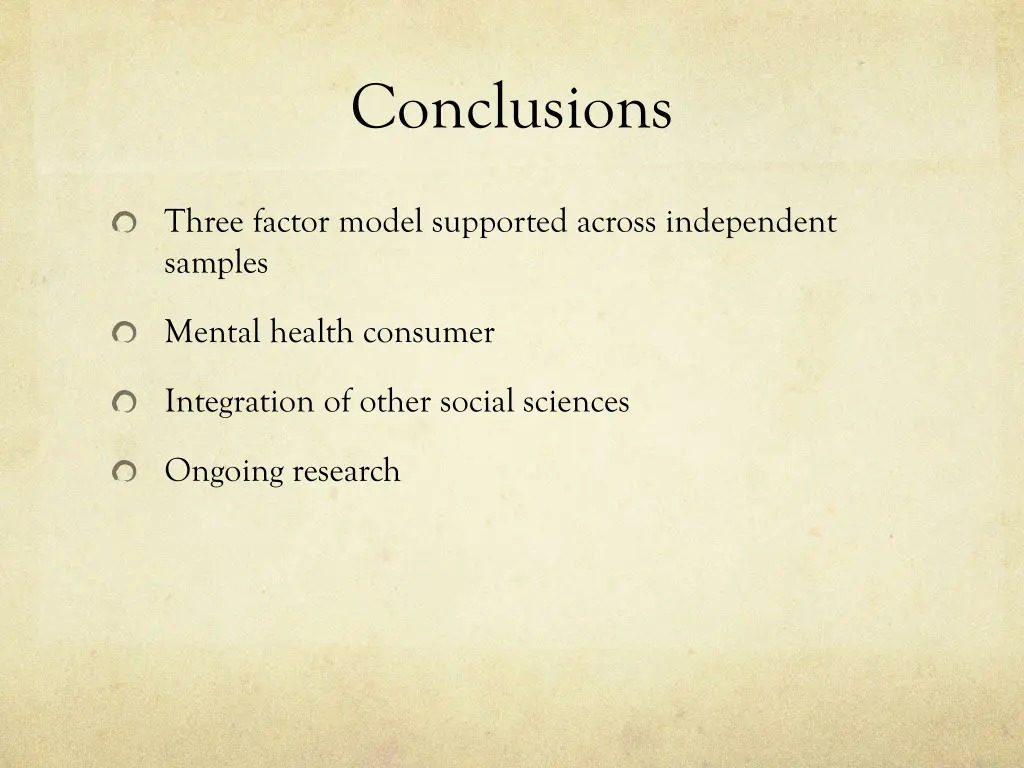 conclusions