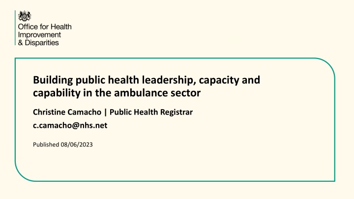 building public health leadership capacity