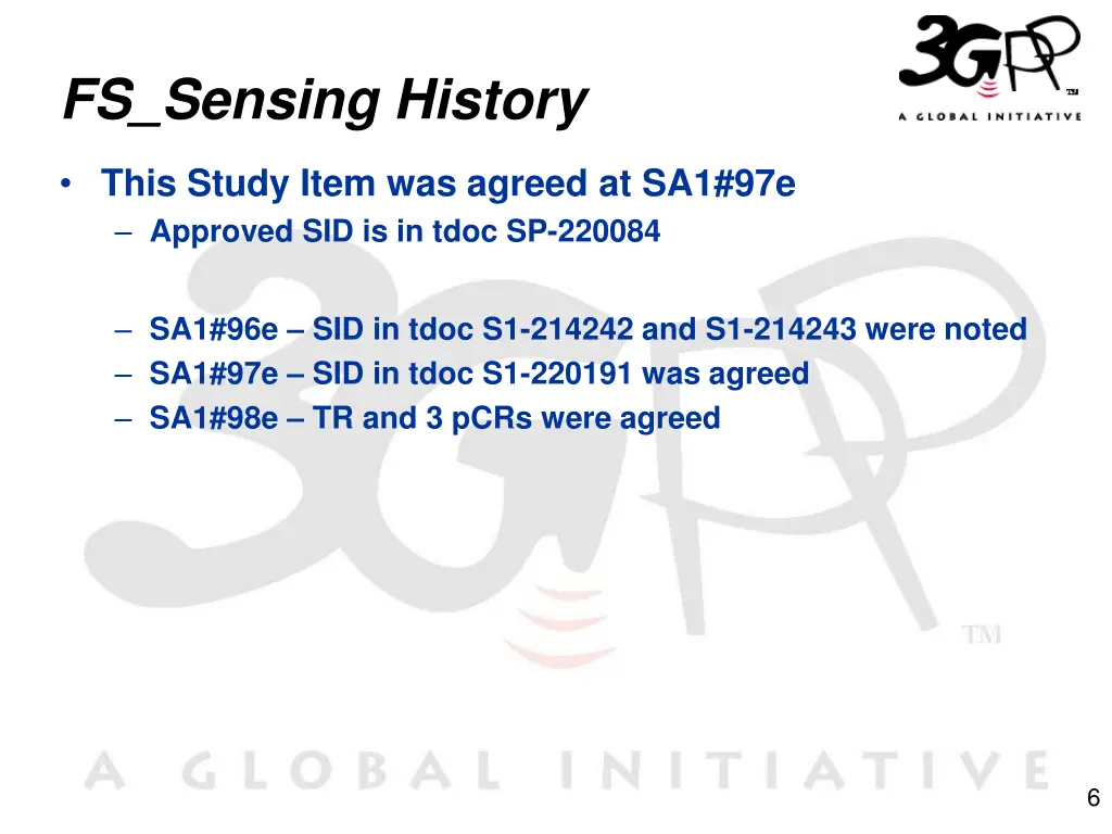 fs sensing history
