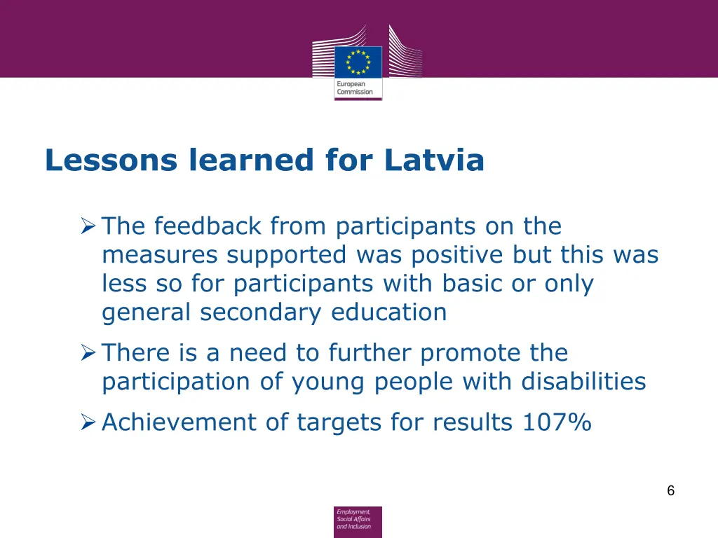 lessons learned for latvia