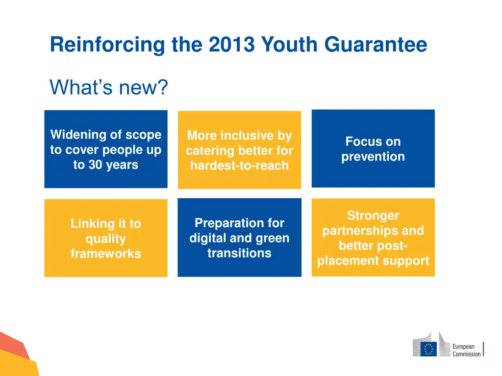 reinforcing the 2013 youth guarantee