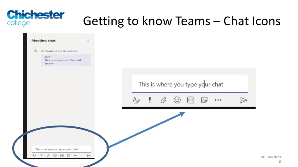 getting to know teams chat icons