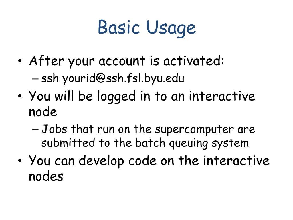 basic usage