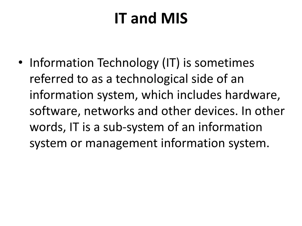 it and mis