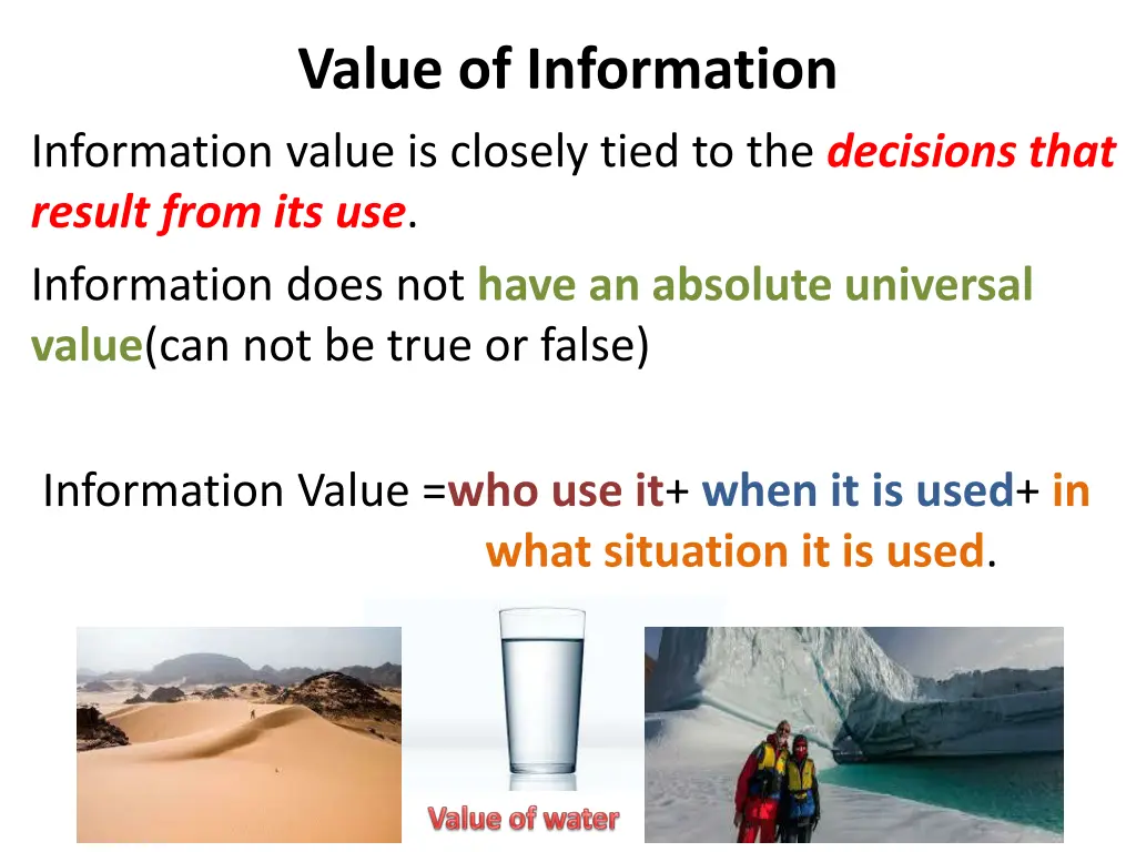 value of information information value is closely
