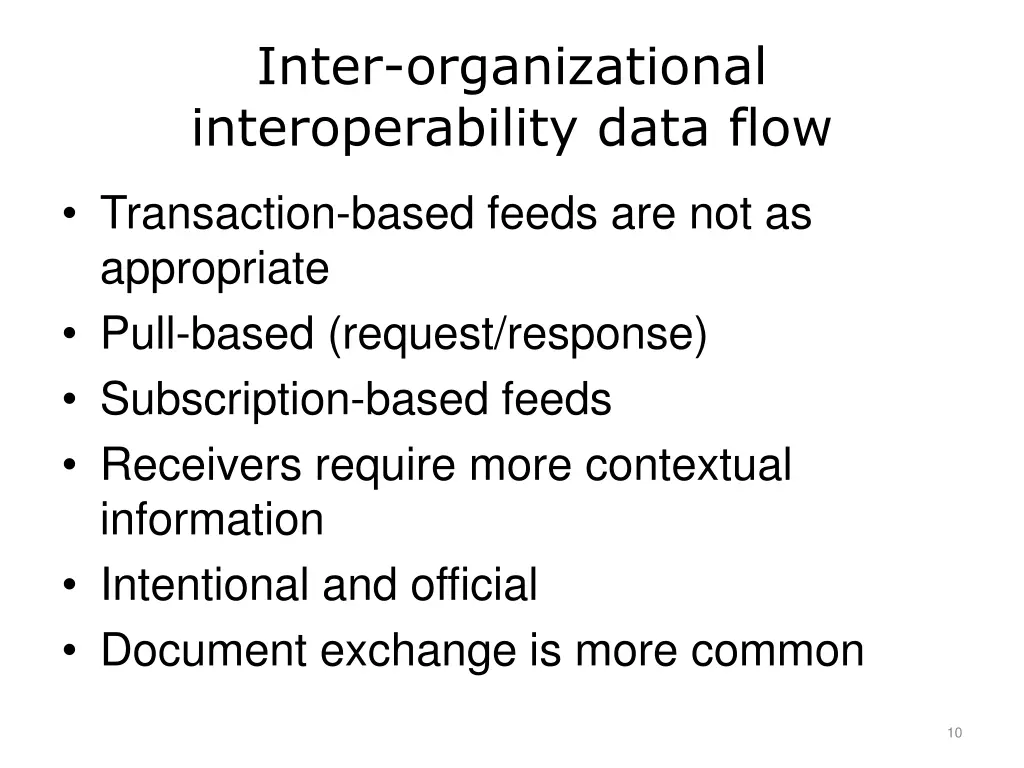 inter organizational interoperability data flow