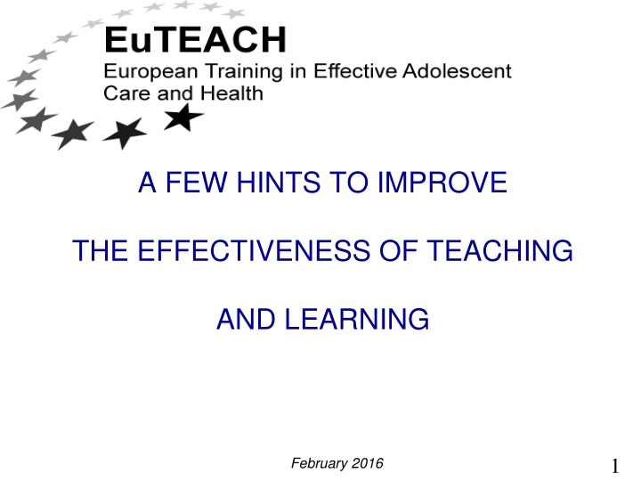 a few hints to improve