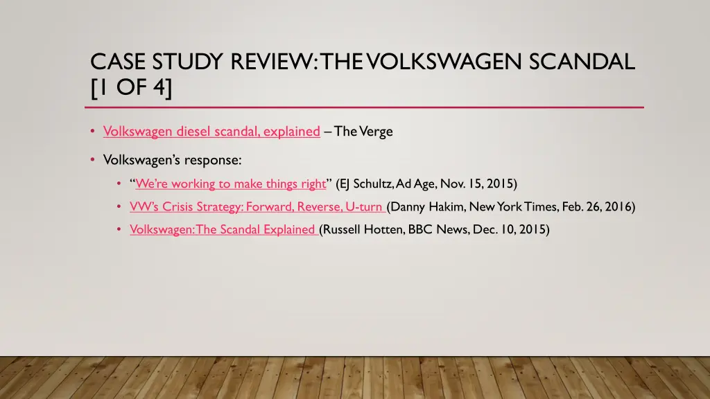 case study review the volkswagen scandal 1 of 4