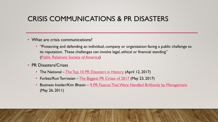 crisis communications pr disasters