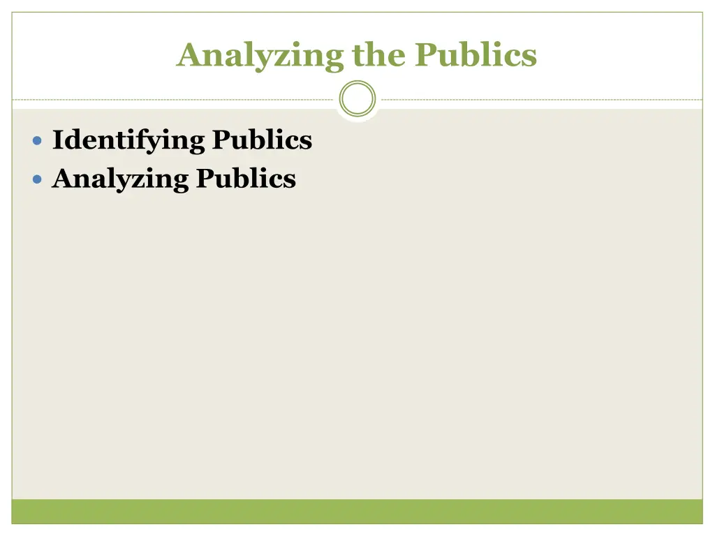 analyzing the publics