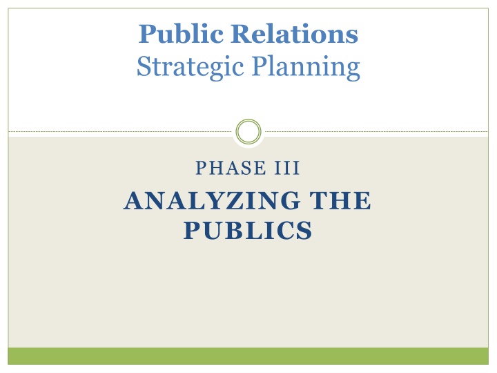 public relations strategic planning