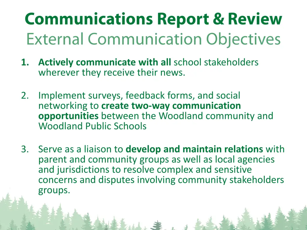 1 actively communicate with all school