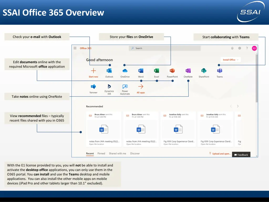 ssai office 365 overview