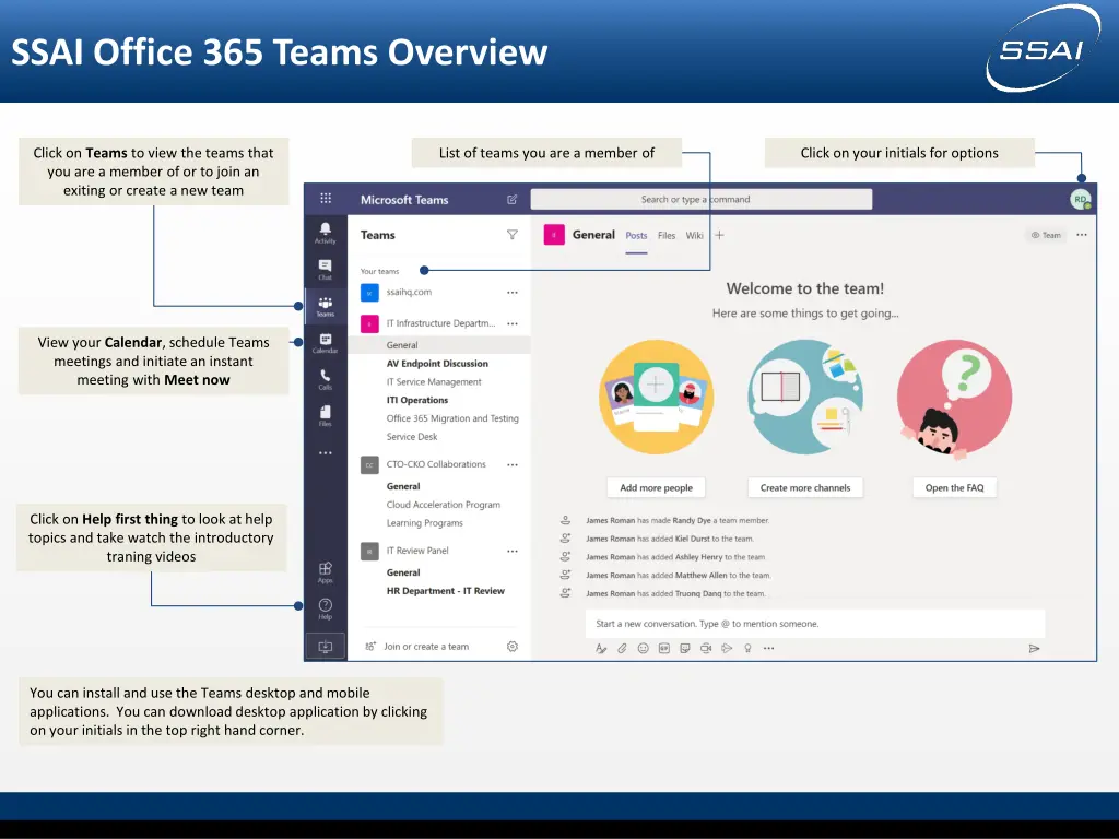 ssai office 365 teams overview