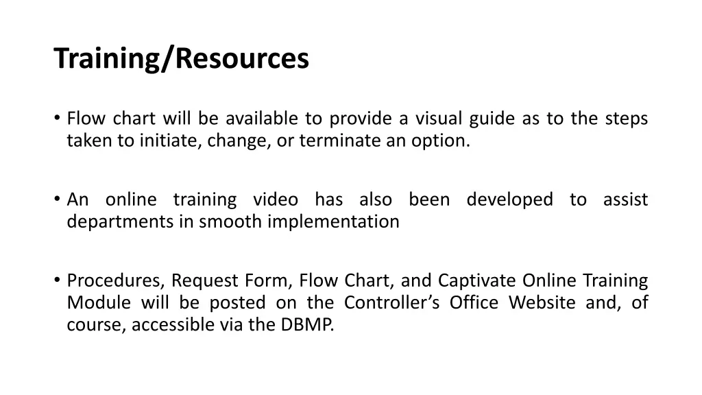 training resources